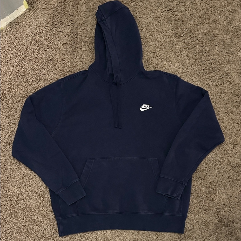 Nike Men's Dark Blue Hoodie